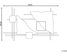 Beliani Sieninis dekoras PORTMARNOCK metalinis 45 cm spalvotas