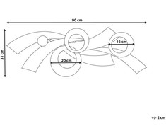 Beliani sienų dekoracija TIMAHOE metalinė, 31 cm, auksinis