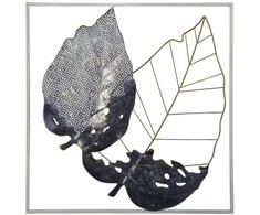 Beliani Sienų dekoracija Liść RHENIUM metalinė 50 cm spalvota