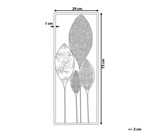 Beliani Sienų dekoracija Lapas PLATINUM metalinė 75 cm spalvota