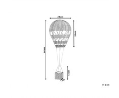 Beliani Dekoracja ścienna Balon BEMBA Rattan 60 cm Naturalny