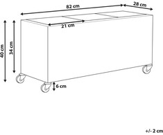 Beliani Gėlių vazonas BELLIS 82 cm juodas, technoratanas