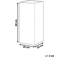 Beliani Gėlių vazonai DION 26 cm juodas