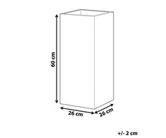 Beliani Gėlių vazonas DION 26 cm tamsiai pilkas