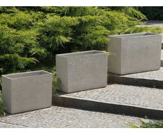 Beliani Vazonas EDESSA 70 cm šviesiai smėlio spalvos