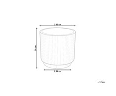 Beliani Gėlių vazonas DARIA 30 cm smėlio spalvos