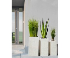 Beliani Gėlių vazonas DION 33 cm Šviesiai smėlio spalvos