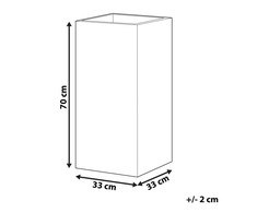 Beliani Gėlės vazonas DION 33 cm tamsiai pilkas