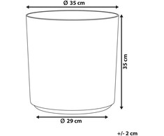 Beliani VAGIA gėlių vazonas 35 cm pilkas