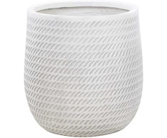 Beliani Doniczka LIVADIA 39 cm Złamana biel