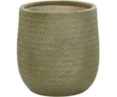 Beliani Doniczka LIVADIA 39 cm Oliwkowy