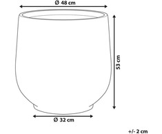 Beliani Gėlių vazonas DIONI 48 cm, šviesiai pilkas