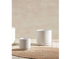 Beliani Doniczka 37 cm balta DARIA