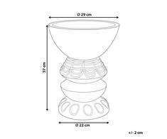 Beliani Vazonas DISPORUM 29 cm šviesiai rudas