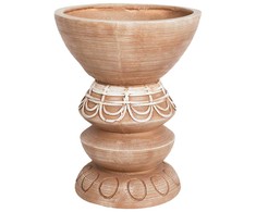 Beliani Doniczka DISPORUM 29 cm Jasnobrązowy