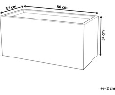 Beliani Gėlių vazonas MYRA 80 cm juodos spalvos