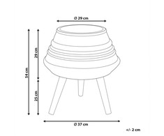 Beliani Augalų vazonas su kojelėmis ATHAEA 37 cm smėlio spalvos