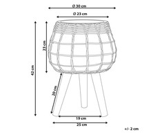 Beliani Vazonas su kojelėmis DARMERA, 30 cm, šviesiai rudas