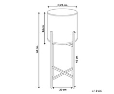 Beliani Gėlių stovas FALLOPIA metalinis 25 cm smėlio spalvos