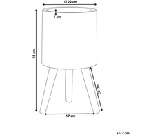Beliani Gėlių stovas SKIATOS 22 cm, kreminės spalvos