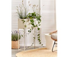 Beliani Doniczka na nóżkach TAPIEN Metal 70 cm Kremas
