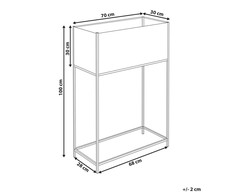 Beliani Gėlės vazonas su kojelėmis TAPIEN metalinis 70 cm smėlio spalvos
