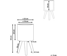 Beliani Vazonas su kojelėmis KOTTES 22 cm šviesiai rudas