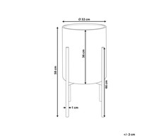 Beliani Gėlių stovas SEROTINA Metalinis 32 cm Juodas