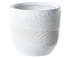 Beliani FTERO vazonas, 28 cm, balkšvas