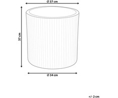 Beliani OREOI gėlės vazonas 37 cm grafito spalvos