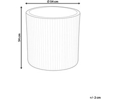 Beliani Gėlių vazonas OREOI 55 cm grafito spalvos