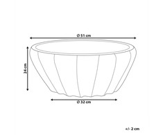Beliani Gėlių vazonas OSTRYA 51 cm mėlynas