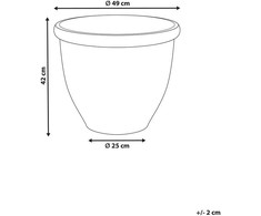 Beliani Gėlių vazonas TESALIA 49 cm pilkas