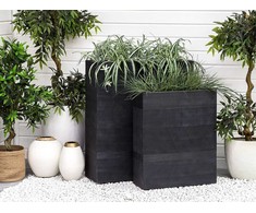 Beliani Vazonas 80 x 30 x 92 cm juodas THIMENA Lumarko!