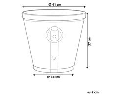 Beliani Gėlės vazonas VARI 41 cm pilkas