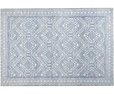 Beliani Dywan 160 x 230 cm mėlyna-balta KAWAS