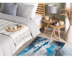 Beliani kilimas 80 x 150 cm melsvai pilka BOZAT