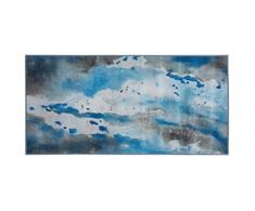 Beliani kilimas 80 x 150 cm melsvai pilka BOZAT