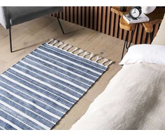 Beliani Kilimas BADEMLI tamsiai mėlynas 80 x 150 cm