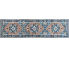 Beliani Lumarko kilimas 80 x 300 cm mėlynos ir oranžinės spalvos RITAPURAM!