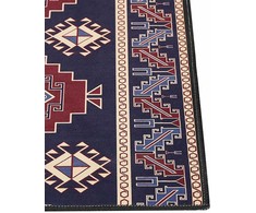 Beliani Dywan KANGAL Tamsiai mėlyna 80 x 300 cm