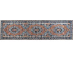 Beliani Lumarko kilimas 80 x 300 cm mėlynos ir oranžinės spalvos MIDALAM!