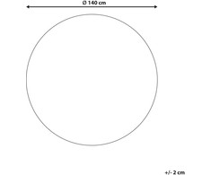 Beliani Kilimas EREGLI Mėlynas ø 140 cm