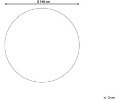 Beliani Kilimas HORASAN šviesiai smėlio spalvos ø 140 cm medvilninis
