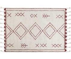 Beliani Kilimas KENITRA kreminės baltos spalvos 140 x 200 cm Medvilnė