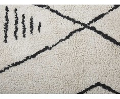 Beliani Kilimas KEBIR balkšva spalva 140 x 200 cm Medvilnė