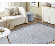 Beliani Kilimas BESNI pilkas 160 x 230 cm medvilninis