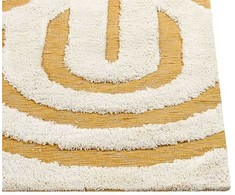 Beliani Dywan PERAI Geltonas 300 x 400 cm Medvilnė