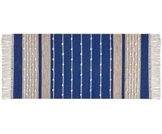 Beliani Kilimas KONDHALI mėlynas 80 x 150 cm medvilninis