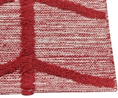 Beliani Kilimas SIVAS raudonas 80 x 150 cm Medvilninis